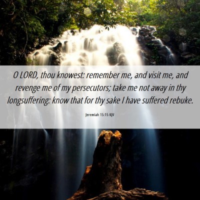 Picture 06 - Jeremiah 15:15 KJV - O LORD, thou knowest: remember me, and visit me, - Bible Verse Picture