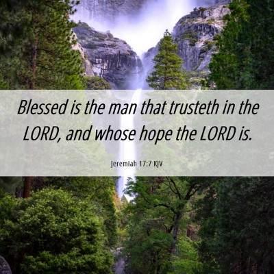 Picture 06 - Jeremiah 17:7 KJV - Blessed is the man that trusteth in the LORD, and - Bible Verse Picture