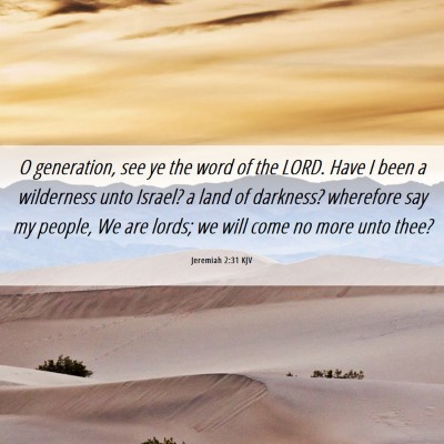 Picture 06 - Jeremiah 2:31 KJV - O generation, see ye the word of the LORD. Have I - Bible Verse Picture