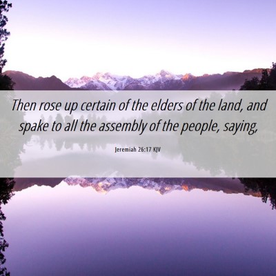 Picture 06 - Jeremiah 26:17 KJV - Then rose up certain of the elders of the land, - Bible Verse Picture