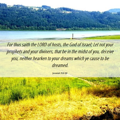 Picture 06 - Jeremiah 29:8 KJV - For thus saith the LORD of hosts, the God of - Bible Verse Picture