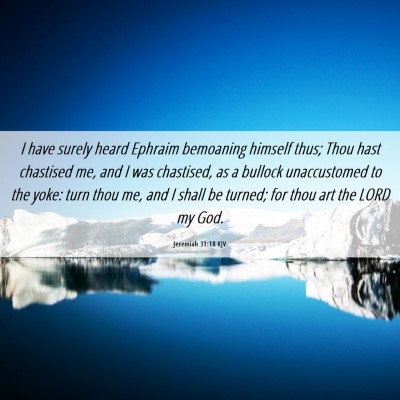 Picture 06 - Jeremiah 31:18 KJV - I have surely heard Ephraim bemoaning himself - Bible Verse Picture