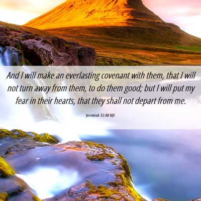 Picture 06 - Jeremiah 32:40 KJV - And I will make an everlasting covenant with - Bible Verse Picture