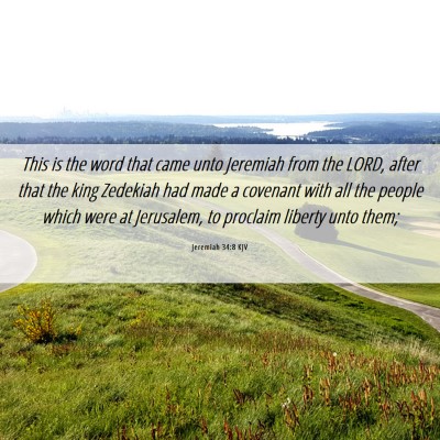 Picture 06 - Jeremiah 34:8 KJV - This is the word that came unto Jeremiah from the - Bible Verse Picture