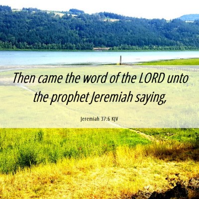 Picture 06 - Jeremiah 37:6 KJV - Then came the word of the LORD unto the prophet - Bible Verse Picture