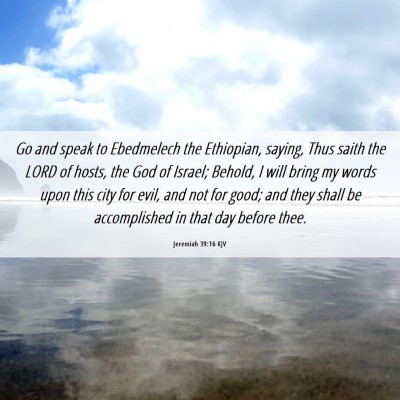 Picture 06 - Jeremiah 39:16 KJV - Go and speak to Ebedmelech the Ethiopian, saying, - Bible Verse Picture
