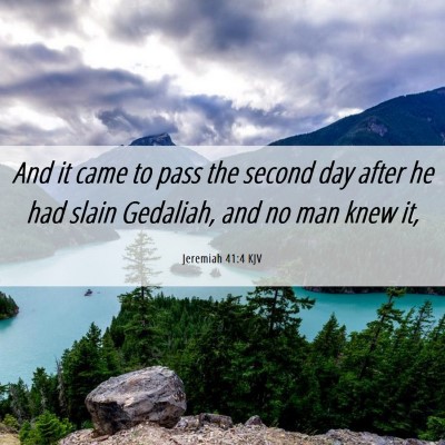 Picture 06 - Jeremiah 41:4 KJV - And it came to pass the second day after he had - Bible Verse Picture
