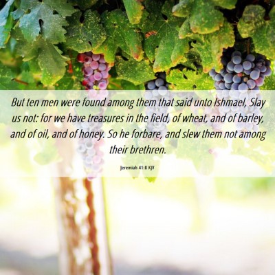 Picture 06 - Jeremiah 41:8 KJV - But ten men were found among them that said unto - Bible Verse Picture