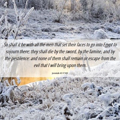 Picture 06 - Jeremiah 42:17 KJV - So shall it be with all the men that set their - Bible Verse Picture