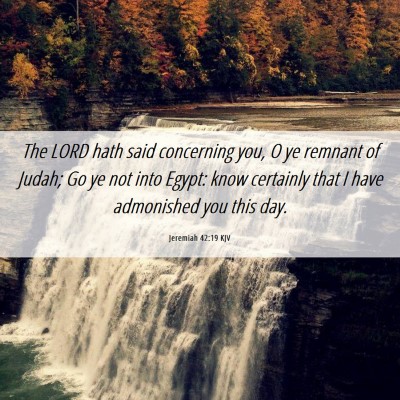 Picture 06 - Jeremiah 42:19 KJV - The LORD hath said concerning you, O ye remnant - Bible Verse Picture