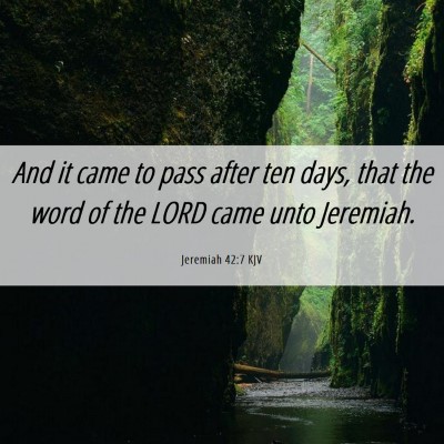 Picture 06 - Jeremiah 42:7 KJV - And it came to pass after ten days, that the word - Bible Verse Picture