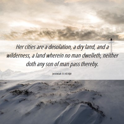 Picture 06 - Jeremiah 51:43 KJV - Her cities are a desolation, a dry land, and a - Bible Verse Picture
