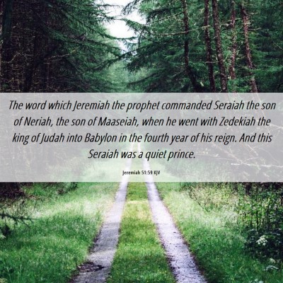 Picture 06 - Jeremiah 51:59 KJV - The word which Jeremiah the prophet commanded - Bible Verse Picture