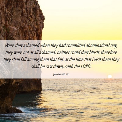 Picture 06 - Jeremiah 6:15 KJV - Were they ashamed when they had committed - Bible Verse Picture