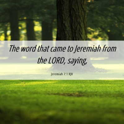Picture 06 - Jeremiah 7:1 KJV - The word that came to Jeremiah from the LORD, - Bible Verse Picture