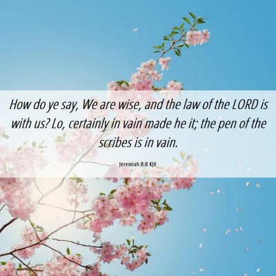 Picture 06 - Jeremiah 8:8 KJV - How do ye say, We are wise, and the law of the - Bible Verse Picture