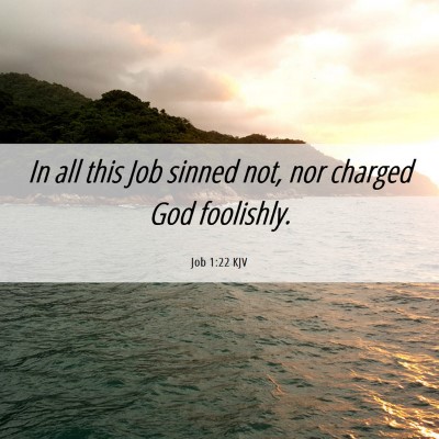 Picture 06 - Job 1:22 KJV - In all this Job sinned not, nor charged God - Bible Verse Picture
