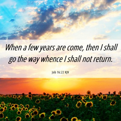 Picture 06 - Job 16:22 KJV - When a few years are come, then I shall go the - Bible Verse Picture