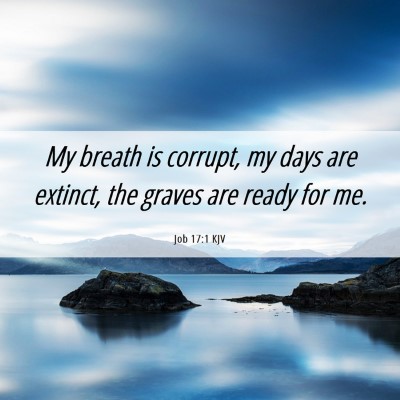 Picture 06 - Job 17:1 KJV - My breath is corrupt, my days are extinct, the - Bible Verse Picture