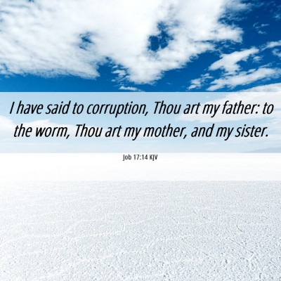 Picture 06 - Job 17:14 KJV - I have said to corruption, Thou art my father: to - Bible Verse Picture