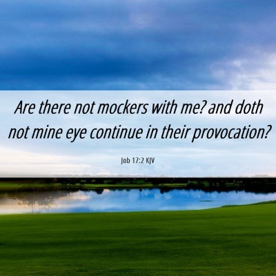 Picture 06 - Job 17:2 KJV - Are there not mockers with me? and doth not mine - Bible Verse Picture
