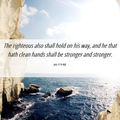 Picture 06 - Job 17:9 KJV - The righteous also shall hold on his way, and he - Bible Verse Picture