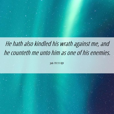 Picture 06 - Job 19:11 KJV - He hath also kindled his wrath against me, and he - Bible Verse Picture
