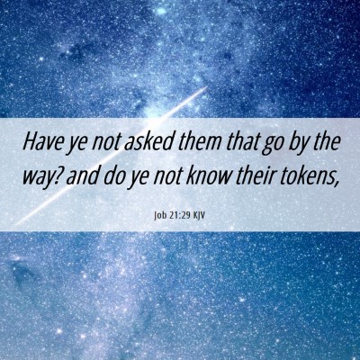 Picture 06 - Job 21:29 KJV - Have ye not asked them that go by the way? and do - Bible Verse Picture