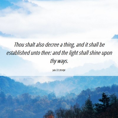 Picture 06 - Job 22:28 KJV - Thou shalt also decree a thing, and it shall be - Bible Verse Picture