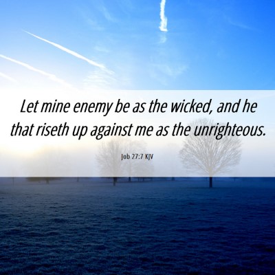 Picture 06 - Job 27:7 KJV - Let mine enemy be as the wicked, and he that - Bible Verse Picture