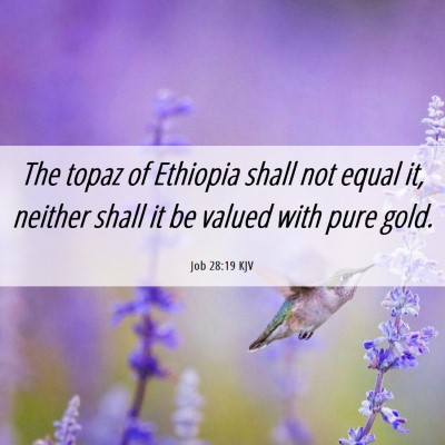 Picture 06 - Job 28:19 KJV - The topaz of Ethiopia shall not equal it, neither - Bible Verse Picture