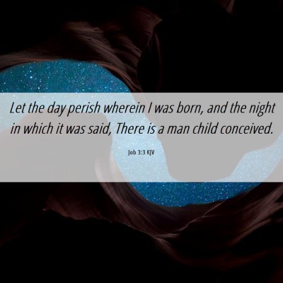 Picture 06 - Job 3:3 KJV - Let the day perish wherein I was born, and the - Bible Verse Picture