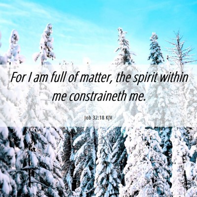 Picture 06 - Job 32:18 KJV - For I am full of matter, the spirit within me - Bible Verse Picture