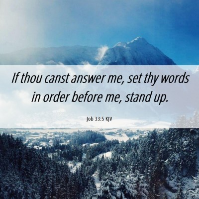 Picture 06 - Job 33:5 KJV - If thou canst answer me, set thy words in order - Bible Verse Picture