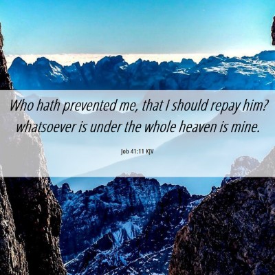 Picture 06 - Job 41:11 KJV - Who hath prevented me, that I should repay him? - Bible Verse Picture