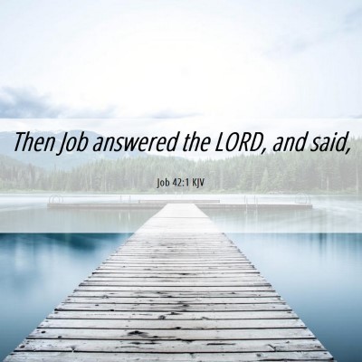 Picture 06 - Job 42:1 KJV - Then Job answered the LORD, and - Bible Verse Picture