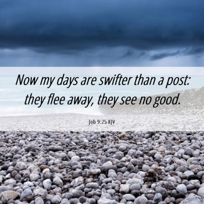 Picture 06 - Job 9:25 KJV - Now my days are swifter than a post: they flee - Bible Verse Picture