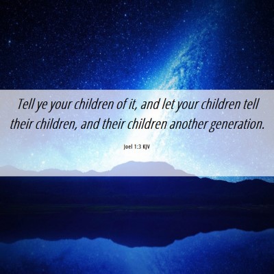 Picture 06 - Joel 1:3 KJV - Tell ye your children of it, and let your - Bible Verse Picture
