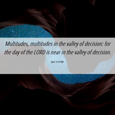 Picture 06 - Joel 3:14 KJV - Multitudes, multitudes in the valley of decision: - Bible Verse Picture