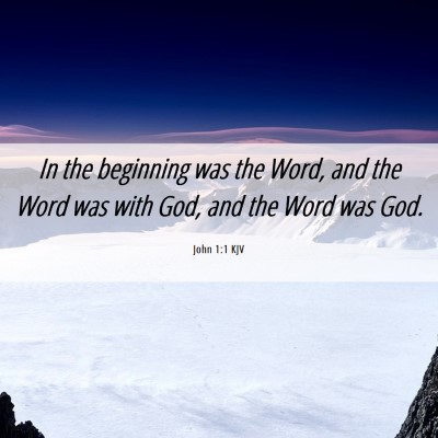 Picture 06 - John 1:1 KJV - In the beginning was the Word, and the Word was - Bible Verse Picture