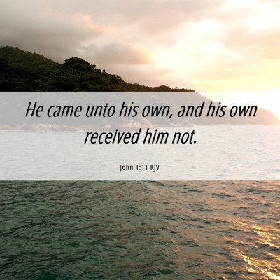 Picture 06 - John 1:11 KJV - He came unto his own, and his own received him - Bible Verse Picture
