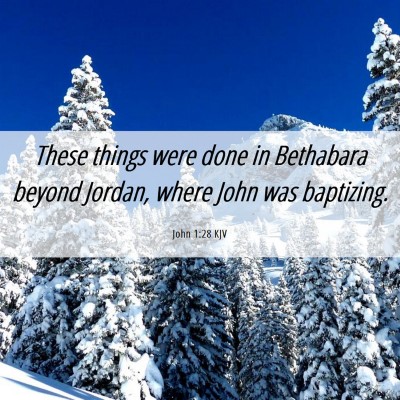Picture 06 - John 1:28 KJV - These things were done in Bethabara beyond - Bible Verse Picture