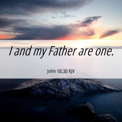 Picture 06 - John 10:30 KJV - I and my Father are - Bible Verse Picture