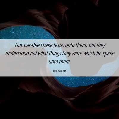 Picture 06 - John 10:6 KJV - This parable spake Jesus unto them: but they - Bible Verse Picture