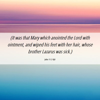 Picture 06 - John 11:2 KJV - (It was that Mary which anointed the Lord with - Bible Verse Picture