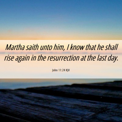 Picture 06 - John 11:24 KJV - Martha saith unto him, I know that he shall rise - Bible Verse Picture