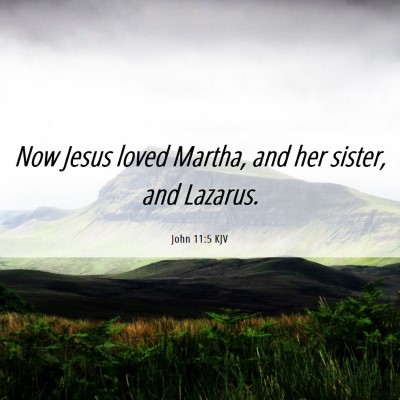 Picture 06 - John 11:5 KJV - Now Jesus loved Martha, and her sister, and - Bible Verse Picture