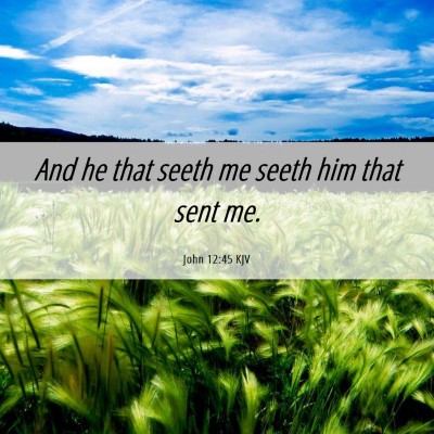 Picture 06 - John 12:45 KJV - And he that seeth me seeth him that sent - Bible Verse Picture