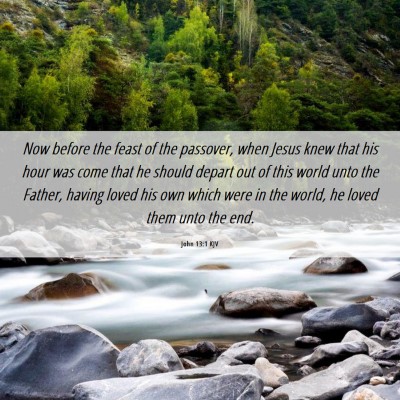Picture 06 - John 13:1 KJV - Now before the feast of the passover, when Jesus - Bible Verse Picture