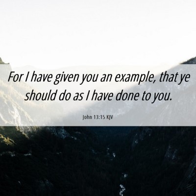 Picture 06 - John 13:15 KJV - For I have given you an example, that ye should - Bible Verse Picture